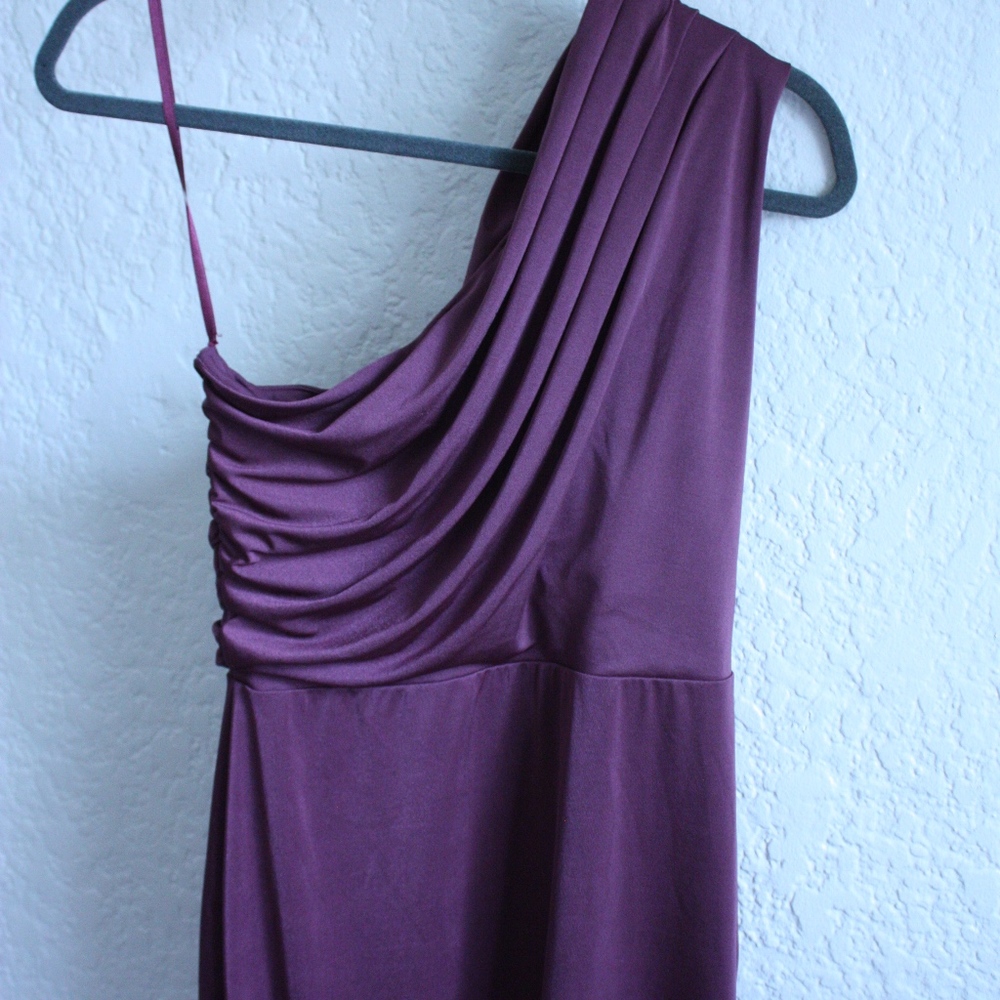 Purple One Shoulder Cocktail Dress